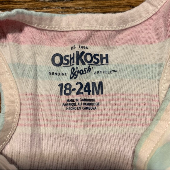 oshkosh b'gosh Girls Multicolor Tank Top Size 18-24 Months - Picture 2 of 3